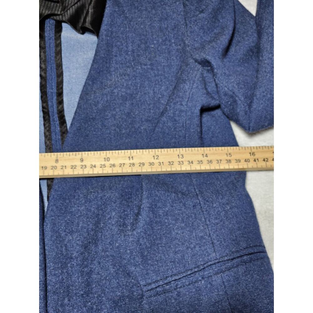 Adrienne Vittadini Open Front Blazer Suit Women XS Navy Blue - Picture 4 of 8